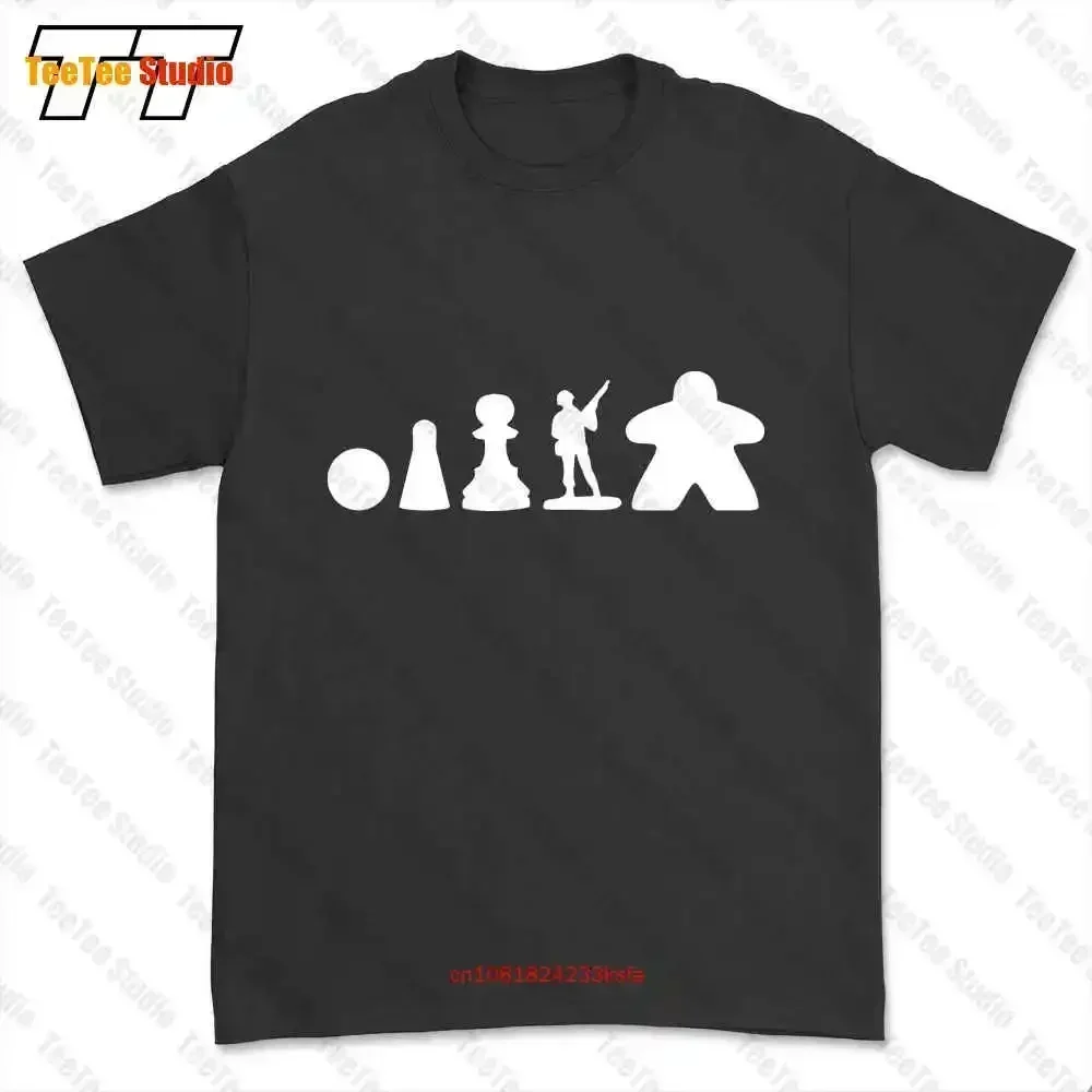 Board Game Risk - Camiseta Meeple Evolution Parody Pawn Chess