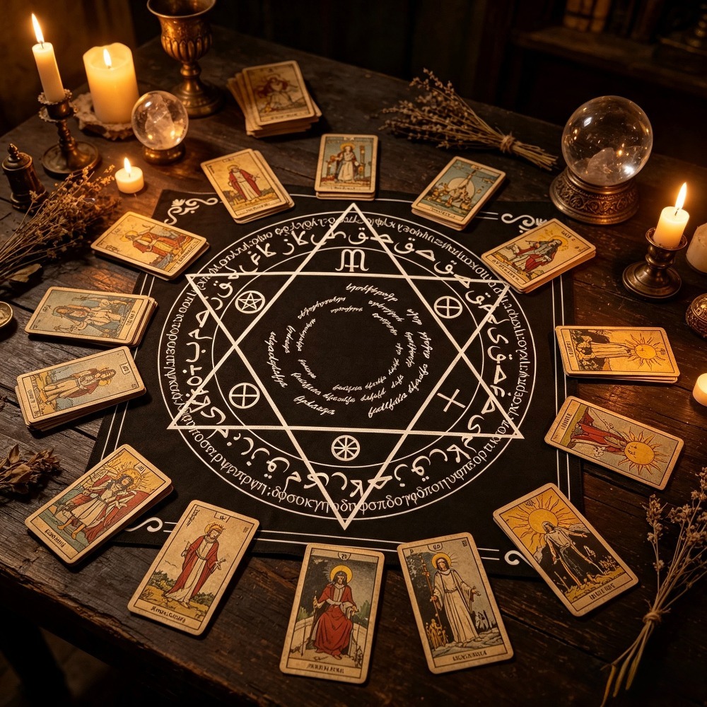 Board Game Vintage - Mantel cuadrado para tarot de 49