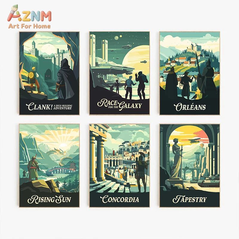AZNM - Póster artístico retro  - Board Game Vintage reseña y precio